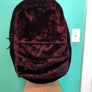 vans backpack velvet